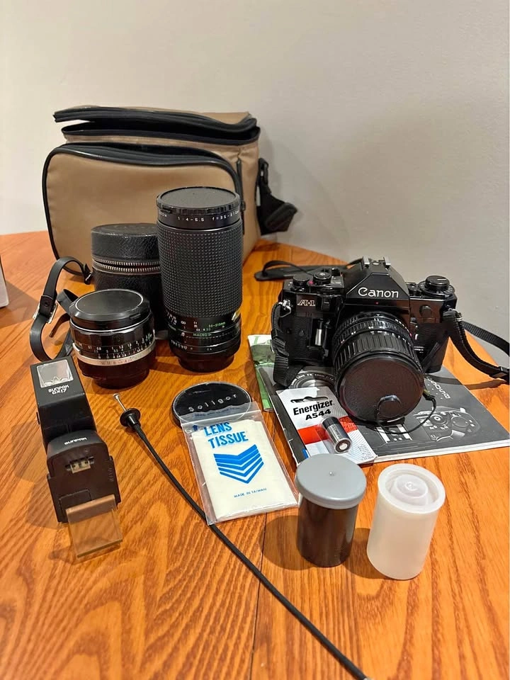 Canon A-1 Film Camera Bundle