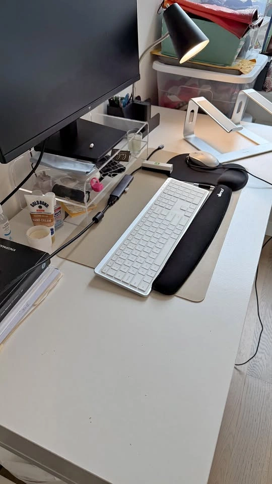White Modern Desk with Drawers – IKEA Style Home Office Desk