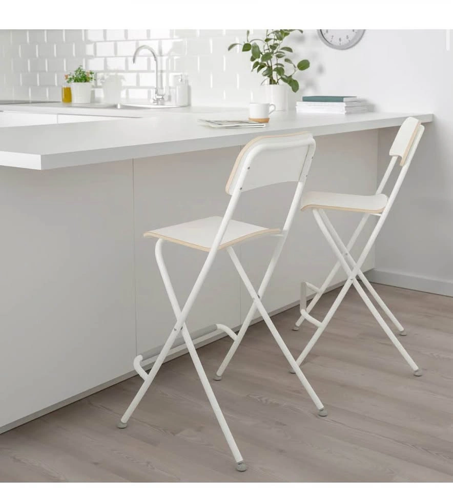 2 IKEA Franklin White Counter Stools - photo 3