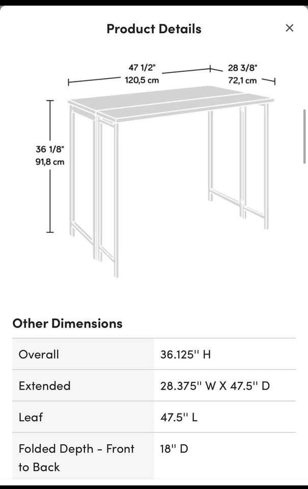Extendable Dining Table Counter Height - photo 3