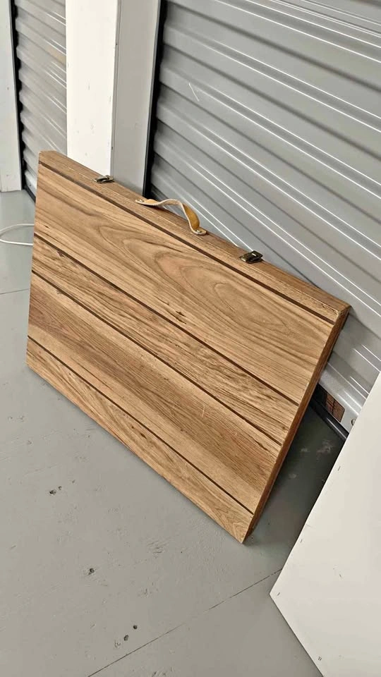 Large wooden portfolio case