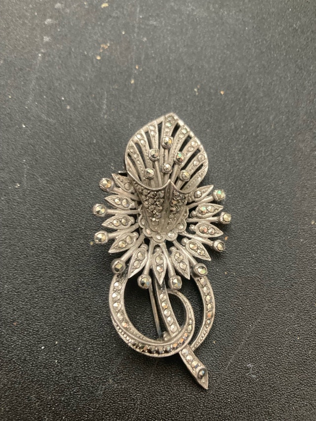silver pin brooch
