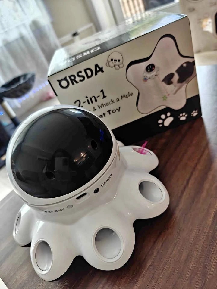 Automatic Cat Toy - ORSDA T68-BG 2-in-1 Laser & Whack a Mole