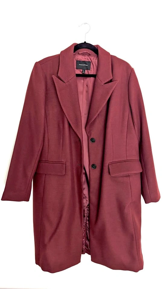 Banana Republic Long Coat, Red/Maroon, Like New