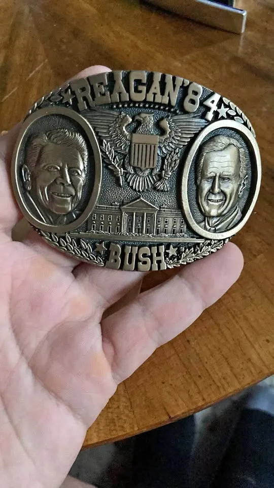 Reagan/ Bush 84 belt buckle thumbnail