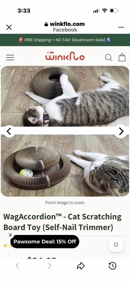 Self scratching cat toy with magnetic sides - photo 2