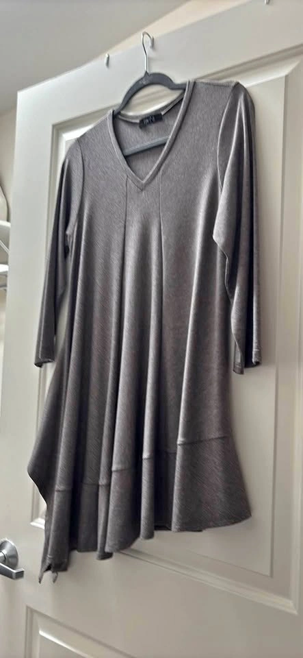 Fabulous Taupe asymmetrical dress