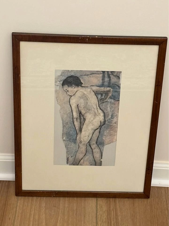 etching of a nude