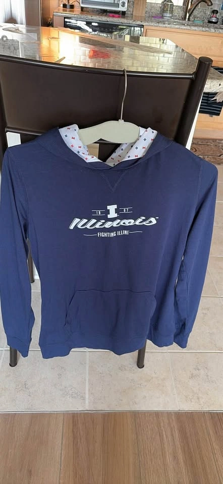 Women’s hooded lightweight Illinois navy blue sweatshirt - photo 2