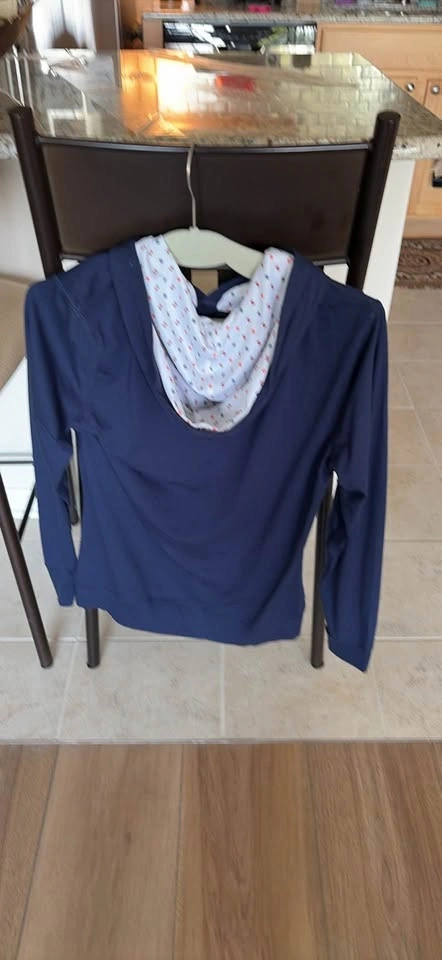 Women’s hooded lightweight Illinois navy blue sweatshirt - photo 3