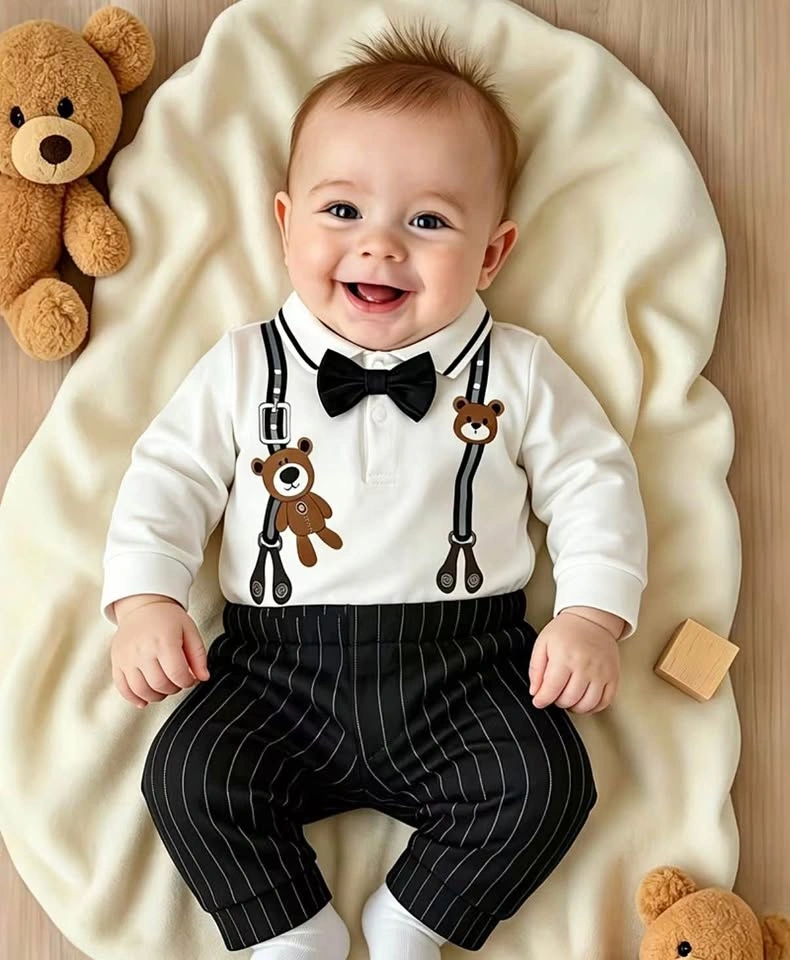 NEW baby boy fall 2 piece suit. Size 1-3 months