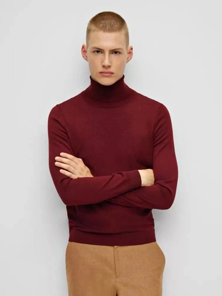Hugo Boss BOSS Slim Fit Merino Wool Turtleneck Sweater M