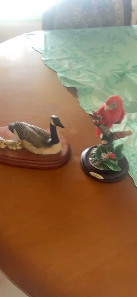 Goose and Parrot Figurines