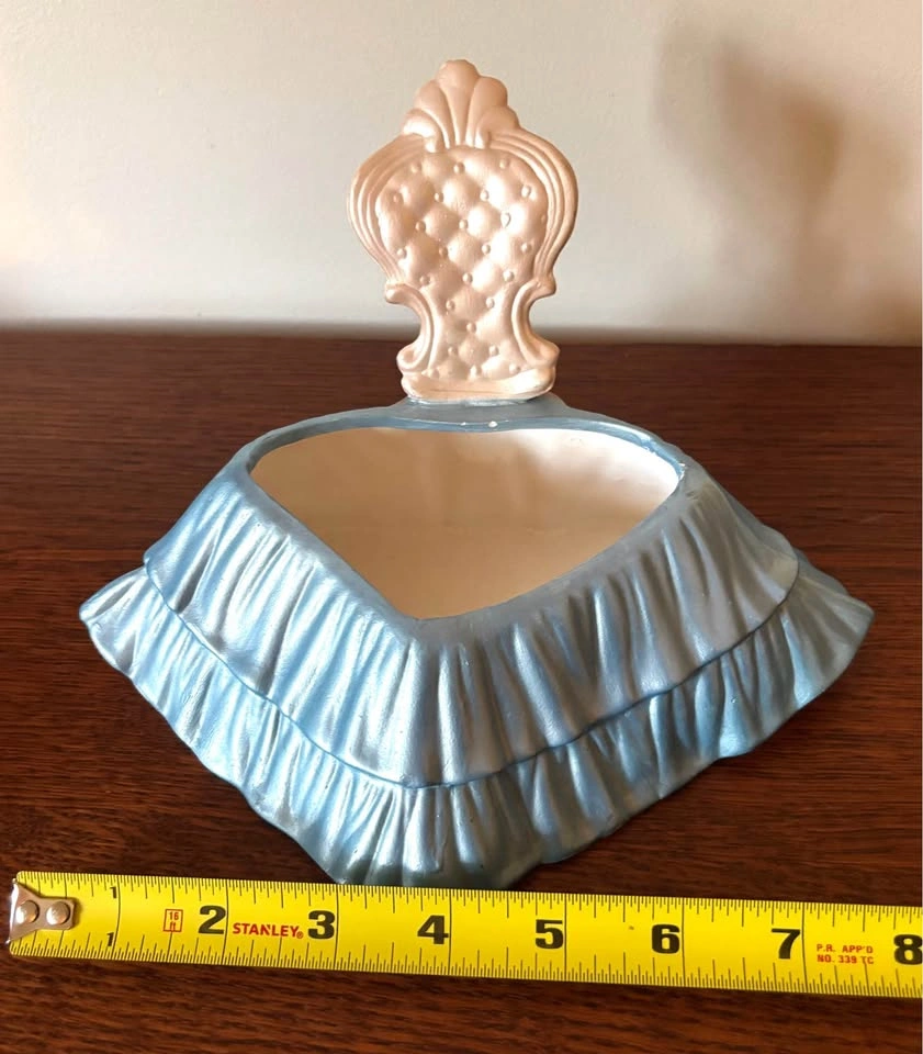 Vintage Ceramic Vanity Table and Chair Trinket Dish Planter - photo 5