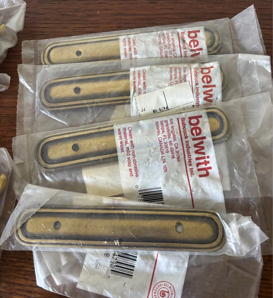 Vintage Brass Furniture Hardware Lot Belwith Batwing Pulls - photo 3
