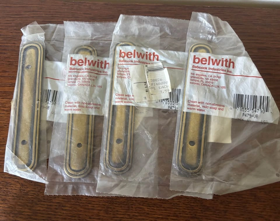 Vintage Brass Furniture Hardware Lot Belwith Batwing Pulls - photo 5