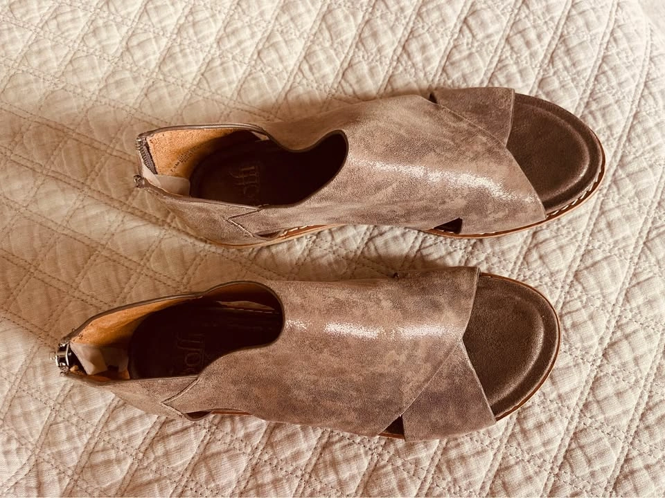 Sofft Women's Evonne Sandal Metallic Smoke Leather Size 7.5/8 - photo 2