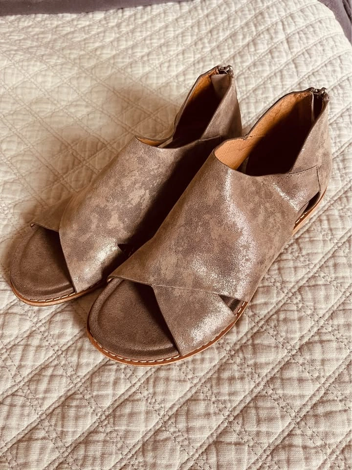 Sofft Women's Evonne Sandal Metallic Smoke Leather Size 7.5/8 - photo 3