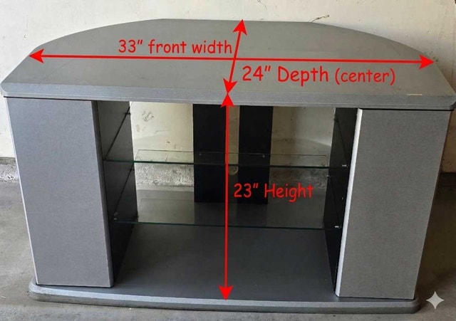 Silver Corner TV Stand / Entertainment Center - photo 3