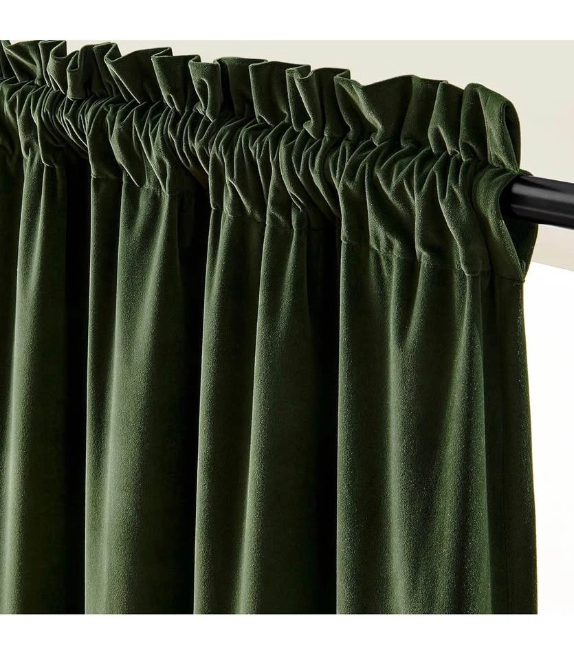 Velvet Blackout Curtains Thermal Insulated Curtains Drapes - photo 2