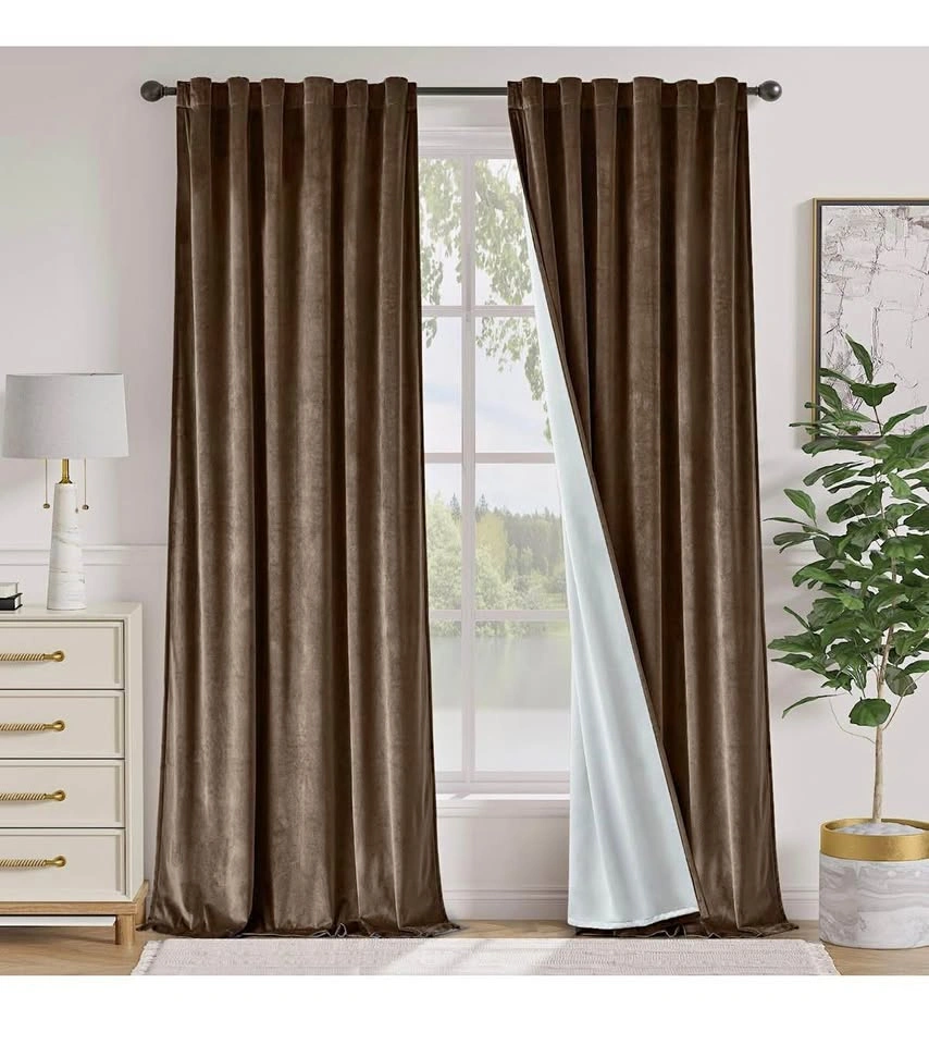 Bedroom Living Room Darkening Soft Luxury Window Curtains