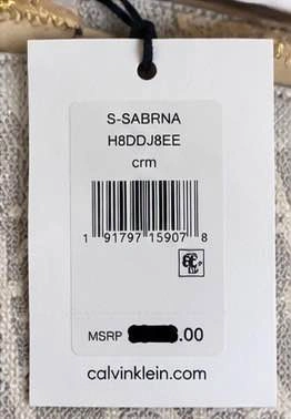 Brand New Calvin Klein Sabrina Cream Signature Satchel – With Ta - photo 4