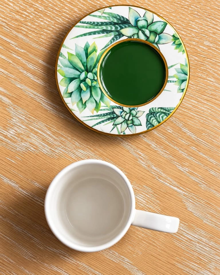 Seyda & Asli Ceramic Mug & Saucer Set, Pair - photo 2