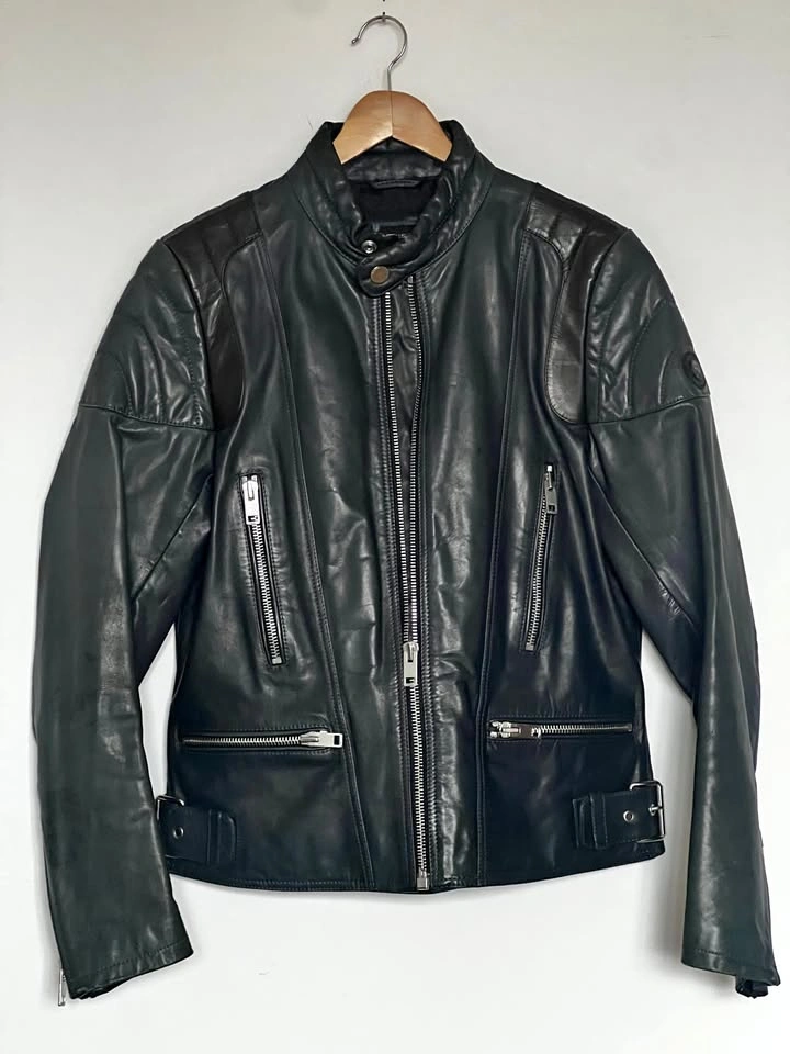 Diesel - Dark Blue Leather Jacket