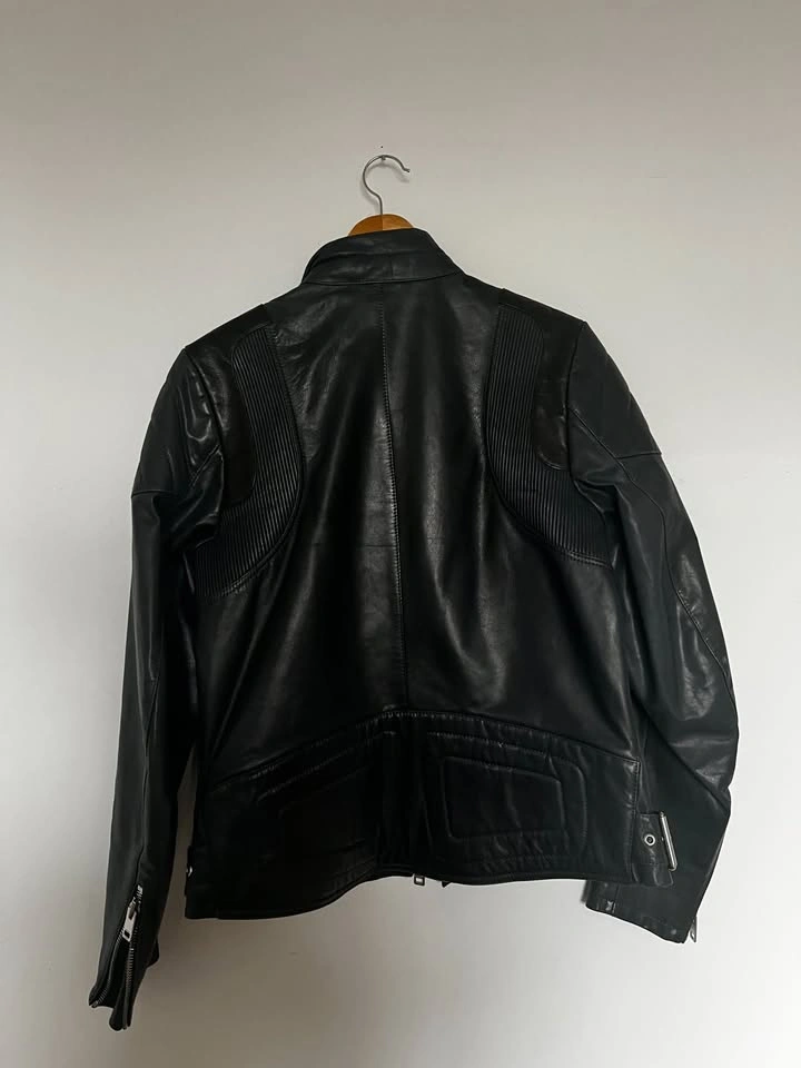 Diesel - Dark Blue Leather Jacket - photo 3