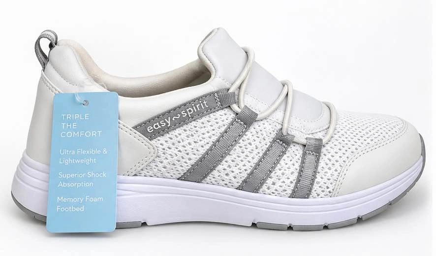 Easy Spirit Women’s White/Gray Sneakers – Size 5M – New with Tag - photo 3