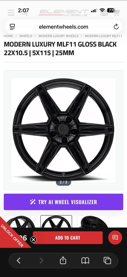 Dodge Charger / Challenger 22” MLF11 Gloss Black Wheels - photo 4