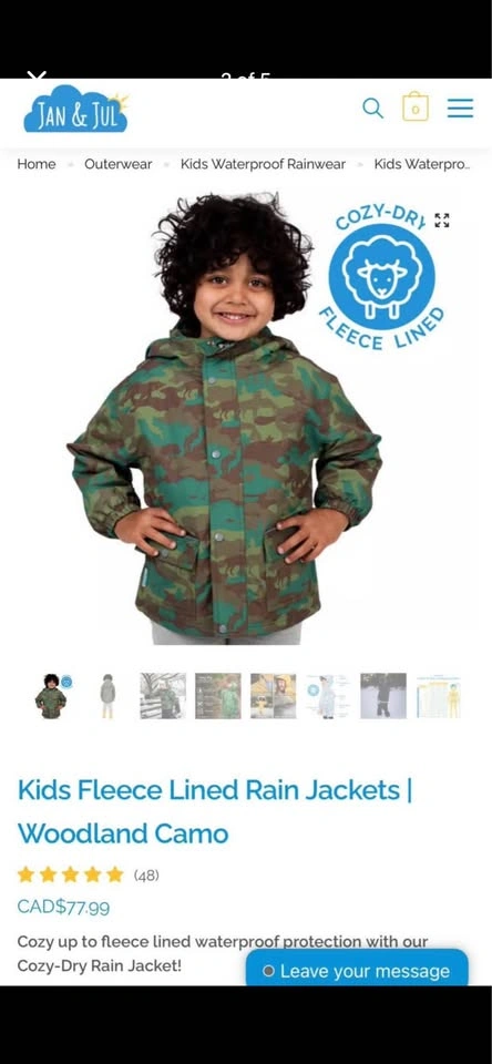 Jan Jul 4T Fleece Lined rain jacket & pants - photo 2