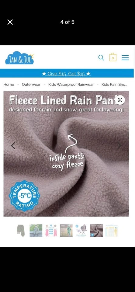 Jan Jul 4T Fleece Lined rain jacket & pants - photo 4