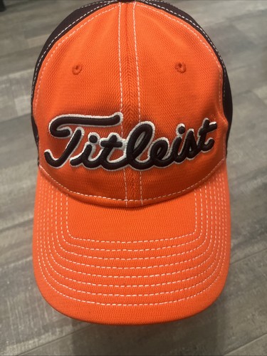Titleist Orange Black White Adjustable Cap Golf