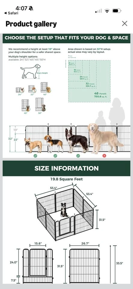 Brand new- 32” 8 Panel Dog Playpen - photo 5