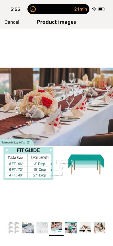 New- 6 pack white table cloths 60x102” - photo 5