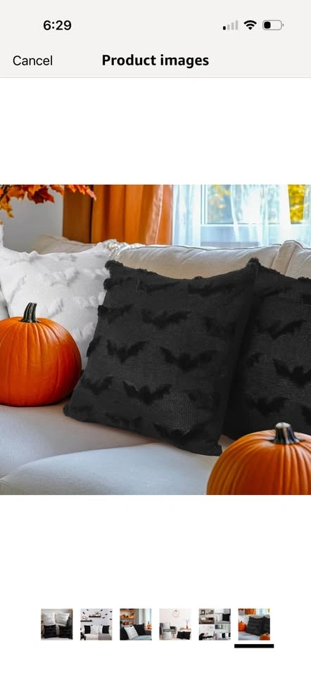 Brand new - 4pc Bat 18x18” Accent pillow covers - photo 2