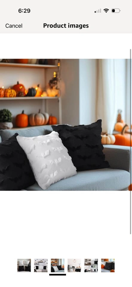 Brand new - 4pc Bat 18x18” Accent pillow covers - photo 3