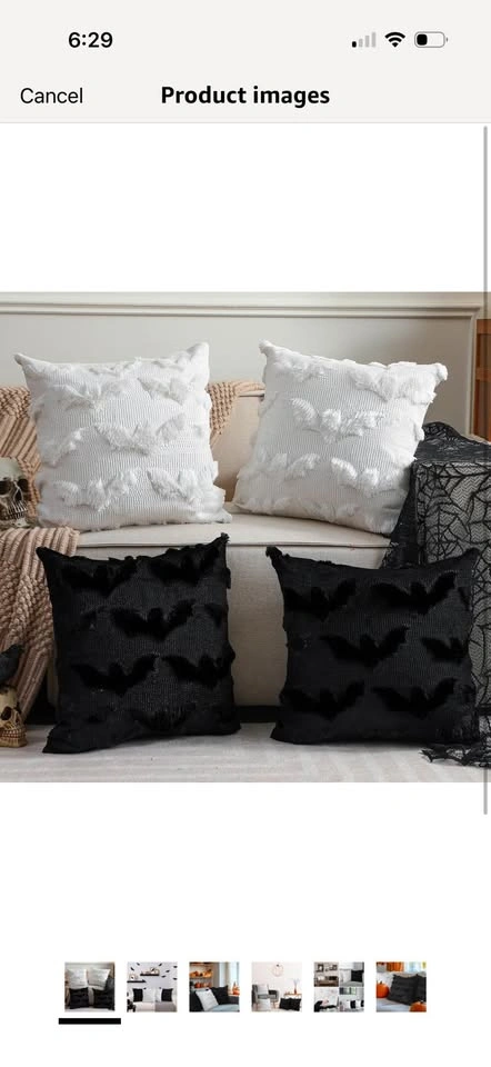 Brand new - 4pc Bat 18x18” Accent pillow covers - photo 4