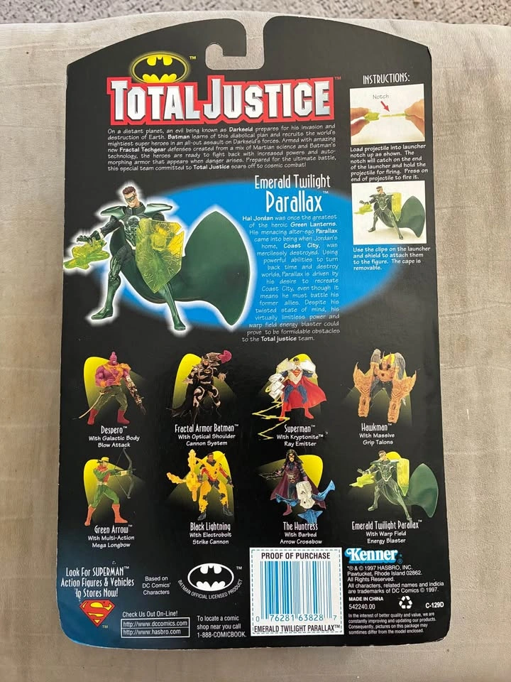 Kenner’s DC Total Justice Emerald Twilight Parallax action figur - photo 2