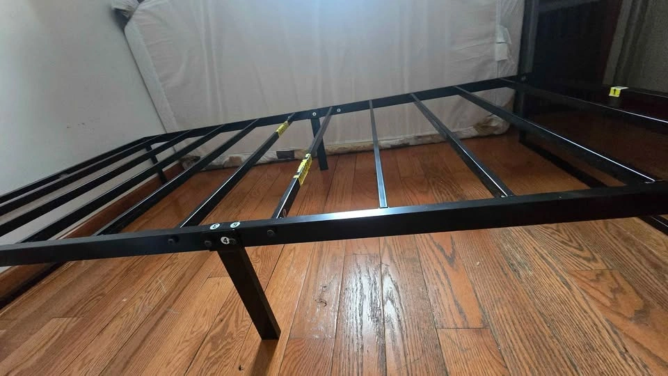 Black Metal Platform Bed Frame - photo 2