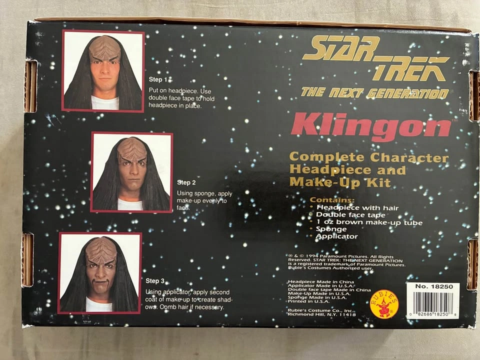 1994 Star Trek: The Next Generation Klingon Headpiece Kit - photo 2