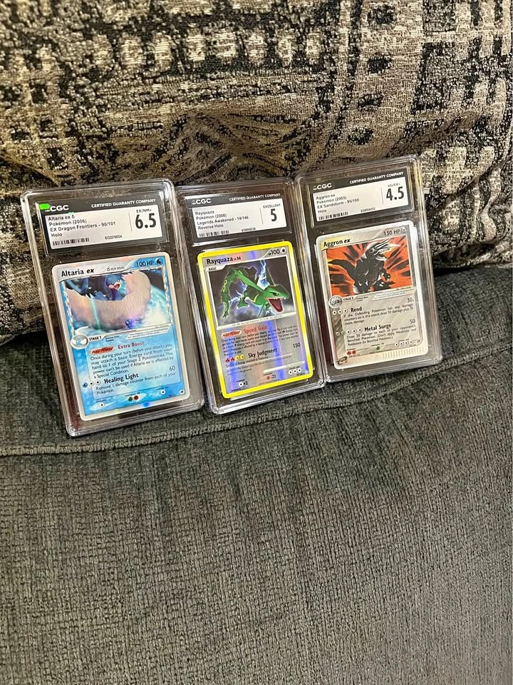 Graded Pokemon Cards - Altaria ex, Rayquaza, Aggron ex