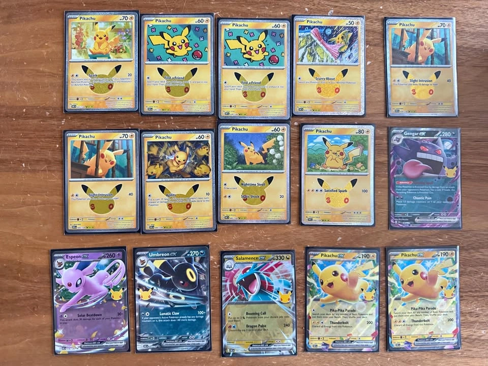 Pokemon 30th Anniversary Pikachus and EXs for sale and trade
