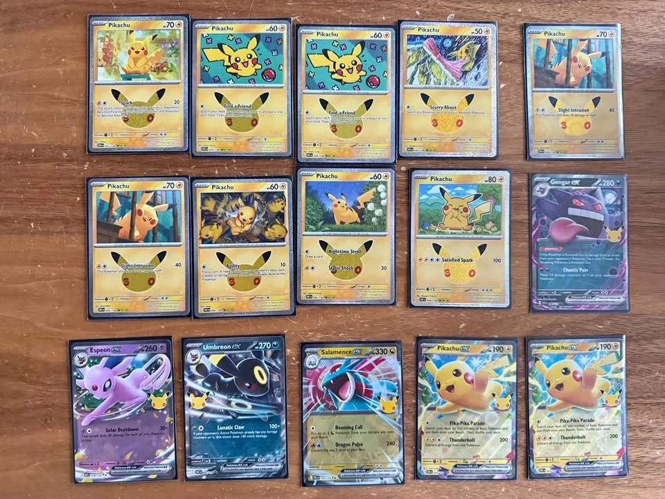 Pokemon 30th Anniversary Pikachus and EXs for sale and trade