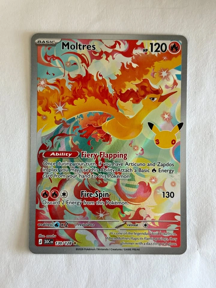 Moltres - 130/128 - ME: 30th Celebration (30C) Pokemon