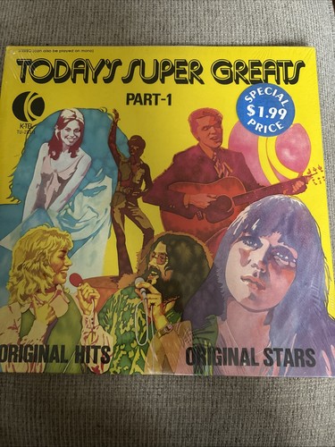 Todays Super Greats Part 1 Various Artists Vinyl LP 1974 K-Tel