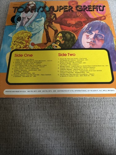 Todays Super Greats Part 3 Various Artists Vinyl LP 1974 K-Tel - photo 3