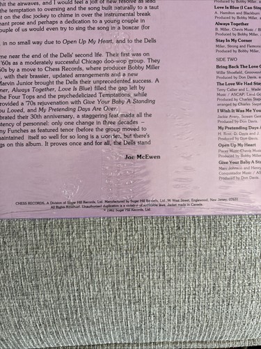 The Dells Self Titled Greatest Hits Vinyl LP Original 1982 - photo 3