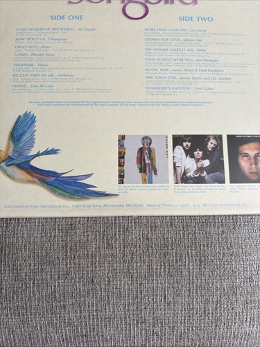 Various Artists - Songbird - 1981 Vinyl LP Record - K-Tel - photo 3
